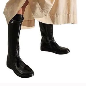 NWOT/B Jeffrey Campbell x Free People Riding High Glossy Equestrian Style boots